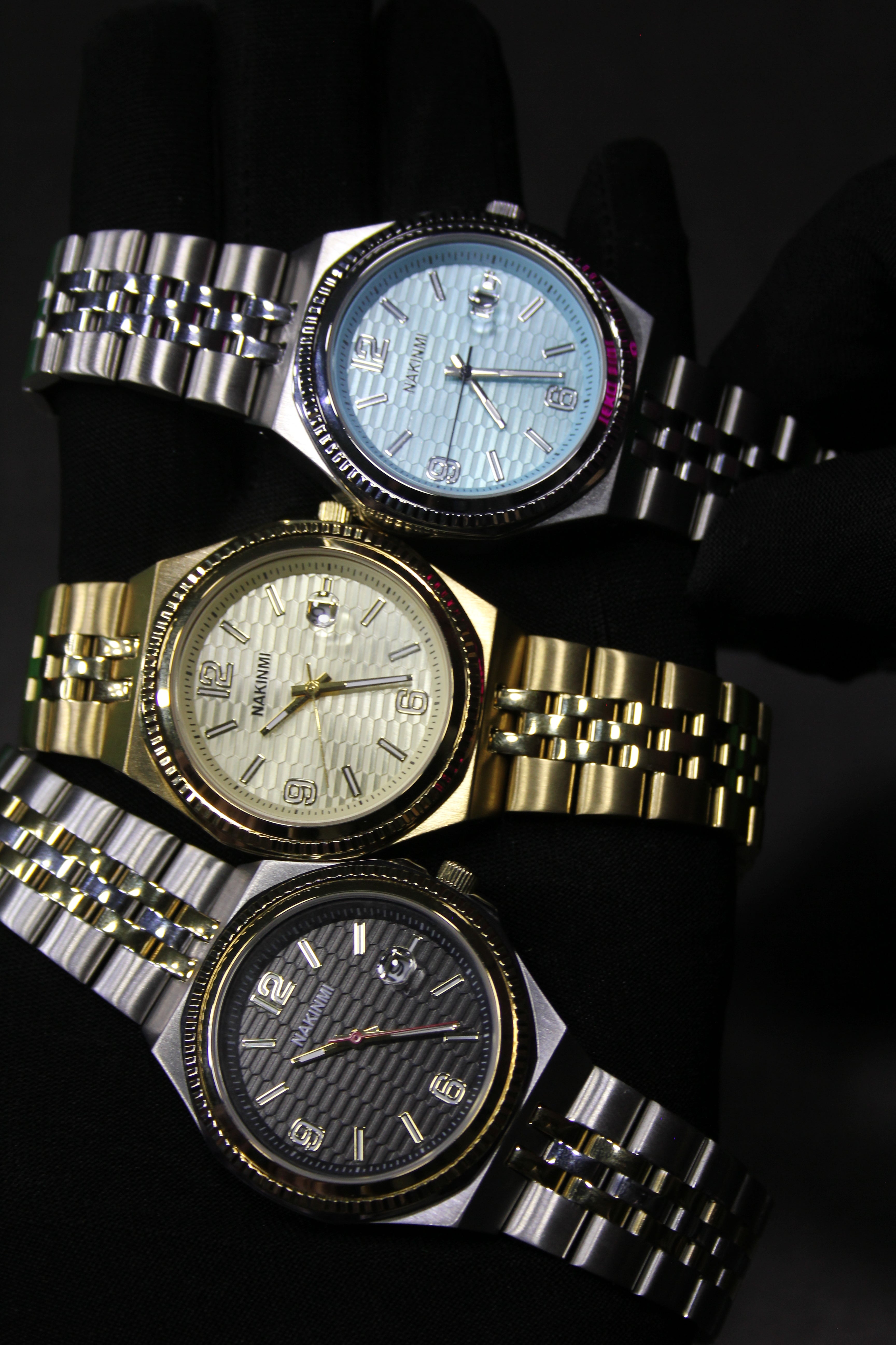 NAKINMI Classic Stainless Steel Watch – Elegant Silver & Two-Tone, Quartz Movement, Men’s & Women’s Collection